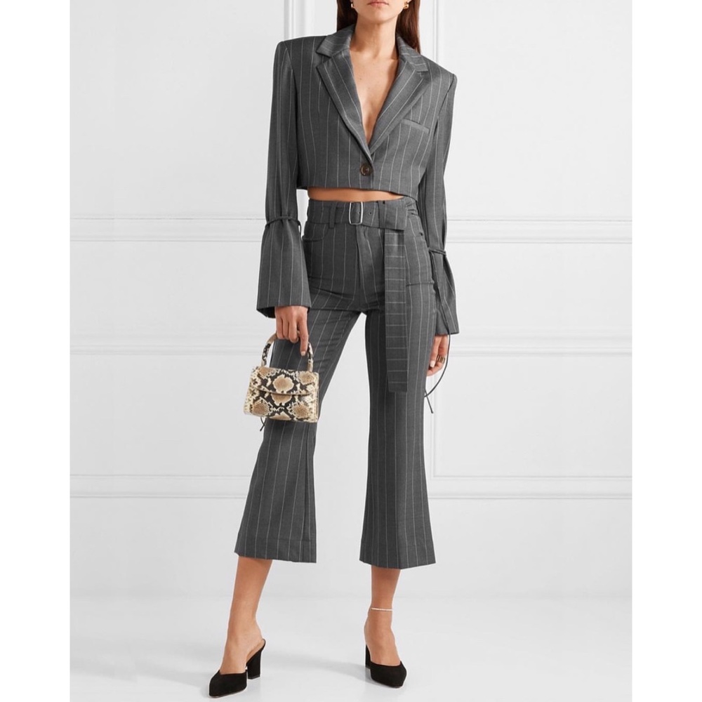 Orseund Iris Wool Flare Crop Pant in Charcoal